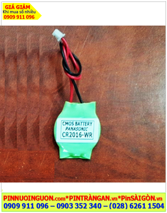 Pin CMOS CR2016; Pin COMOS 3v lithium Panasonic CR2016 _loại có DÂY zắc cắm như hình